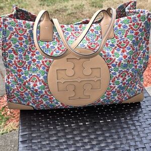 Tory Burch Colorful Woven Tote